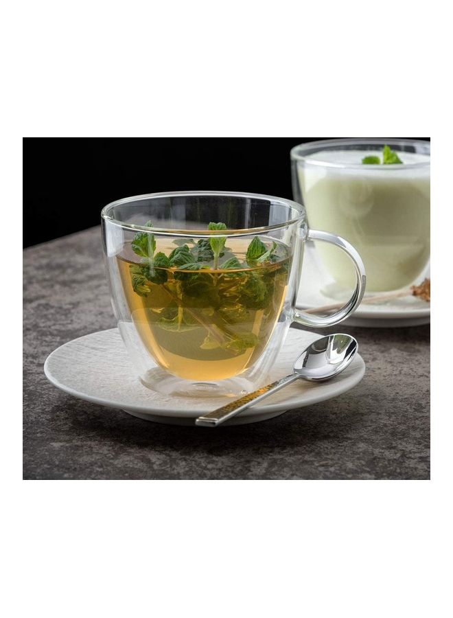 Double Walled Coffee Glass Mug Clear
