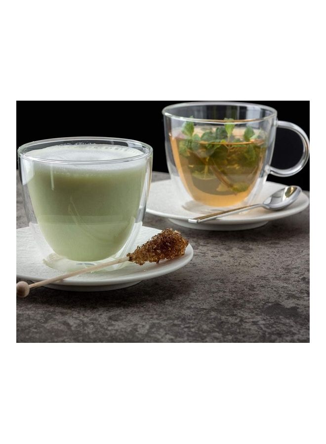 Double Walled Coffee Glass Mug Clear