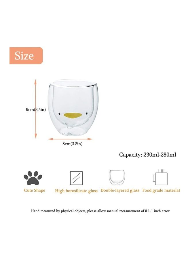 Double Wall Glasses Cup multicolour