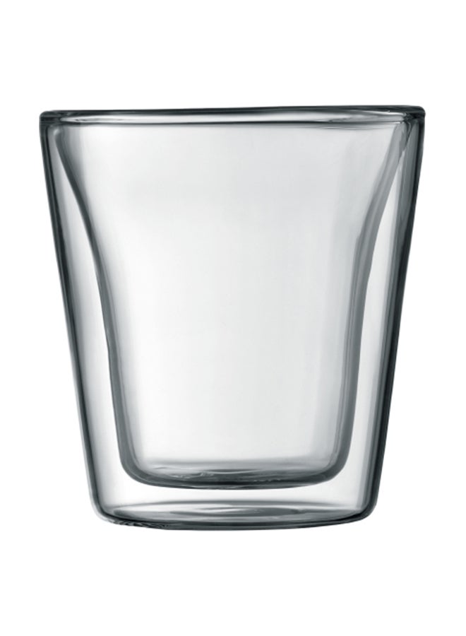 2-Piece Canteen Double Wall Glass clear 59ml