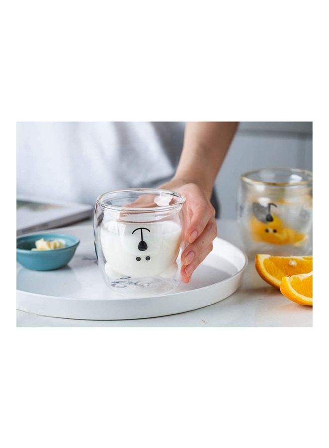 Creative Cute Shape Double-Layer Coffee Mug Clear 230ml