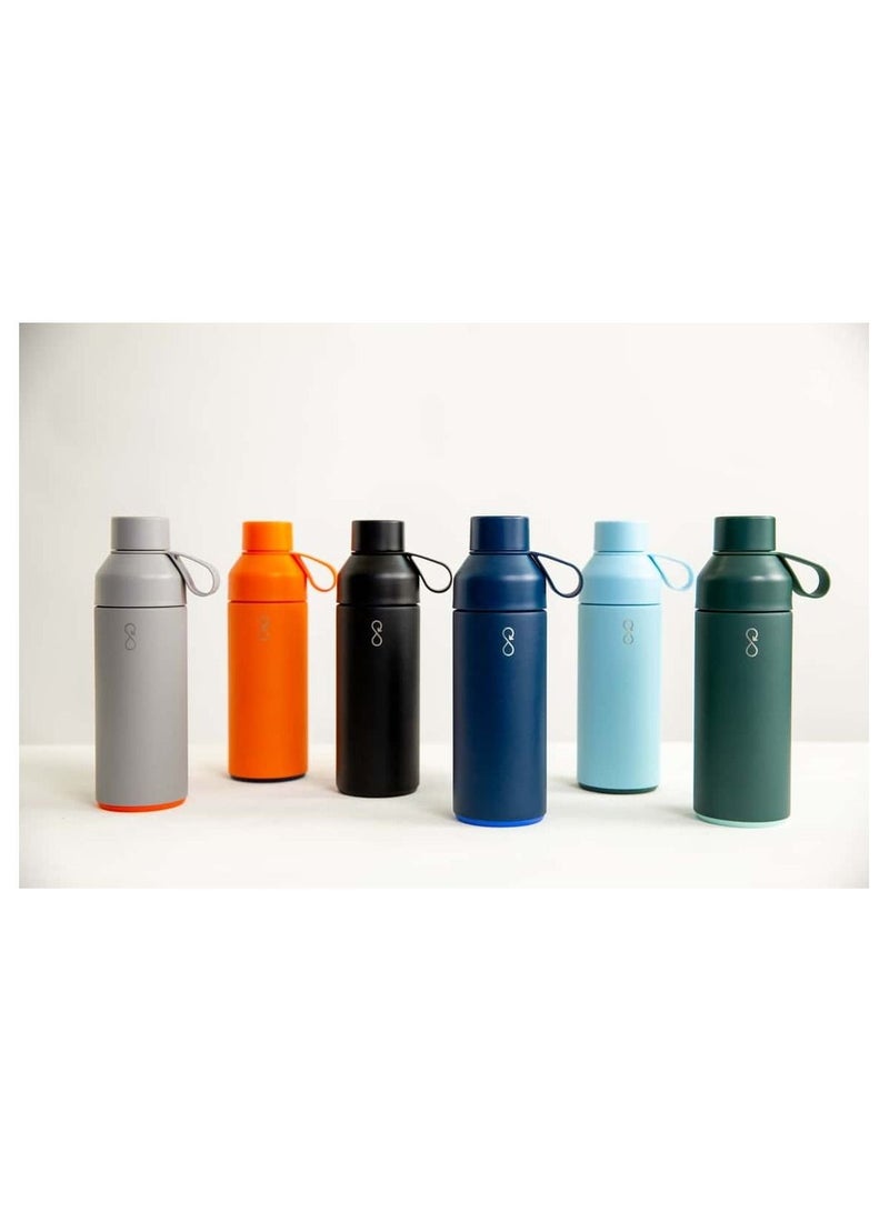 Eco-Friendly Stainless Steel Reusable Water Bottle Leakproof BPA Free Dishwasher Safe Double Wall Vacuum Insulated Thermos Flask - Ocean Blue (500Ml)