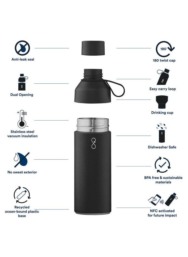 Eco-Friendly Stainless Steel Reusable, Leakproof, BPA Free Water Bottle - 500 ml