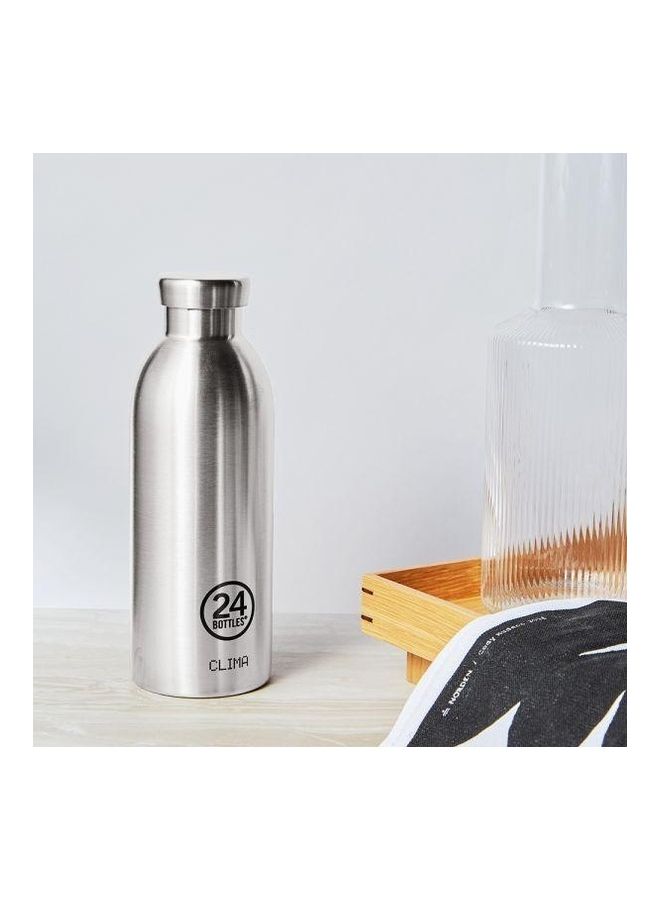 Double Walled Stainless Steel Water Bottle Silver