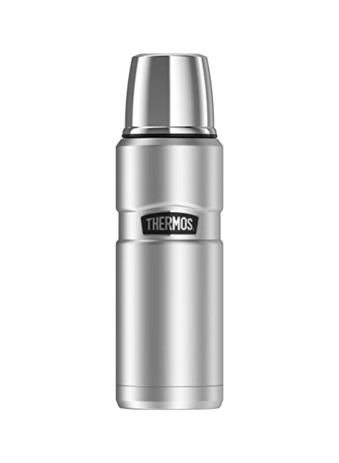 Stainless Steel Water Bottle Silver/Black