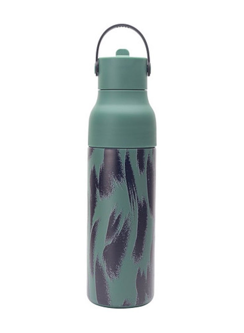 Sport Water Bottle 500ml - Green & black