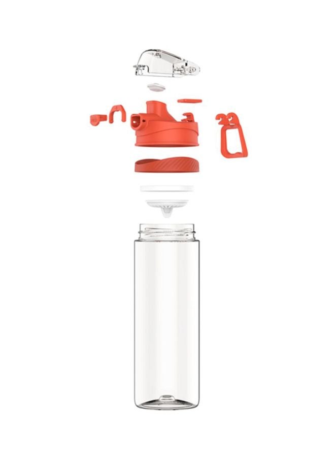 Quance Sports Water Bottle Clear/Orange