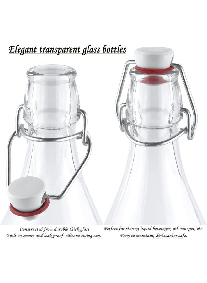 Flip Top Glass Bottle Set of 2 Swing Top Brewing Bottle with Stopper for Beverages Oil