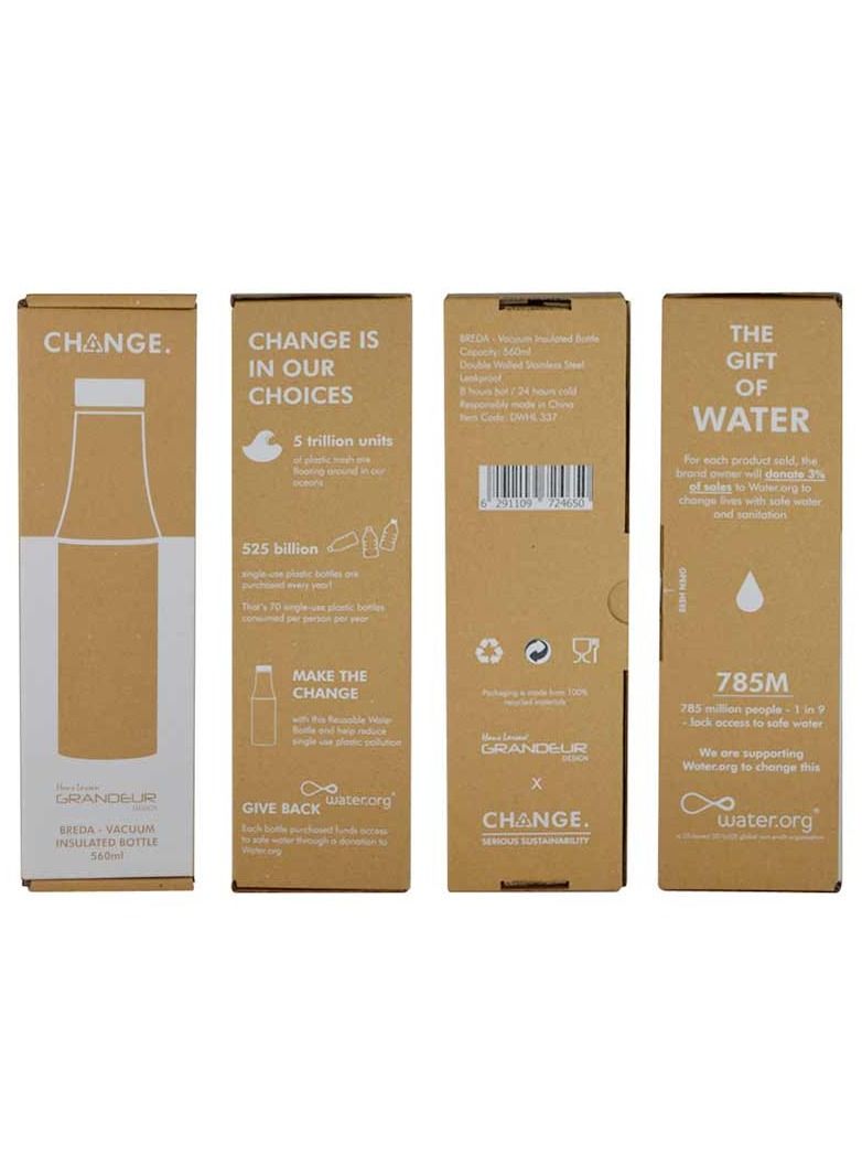 Sustainable Water Bottle with Bamboo Lid and Silicone Sleeve