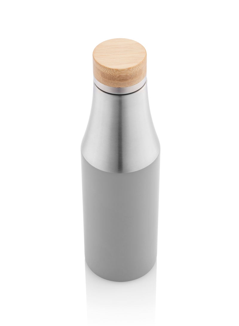 Sustainable Water Bottle with Bamboo Lid and Silicone Sleeve
