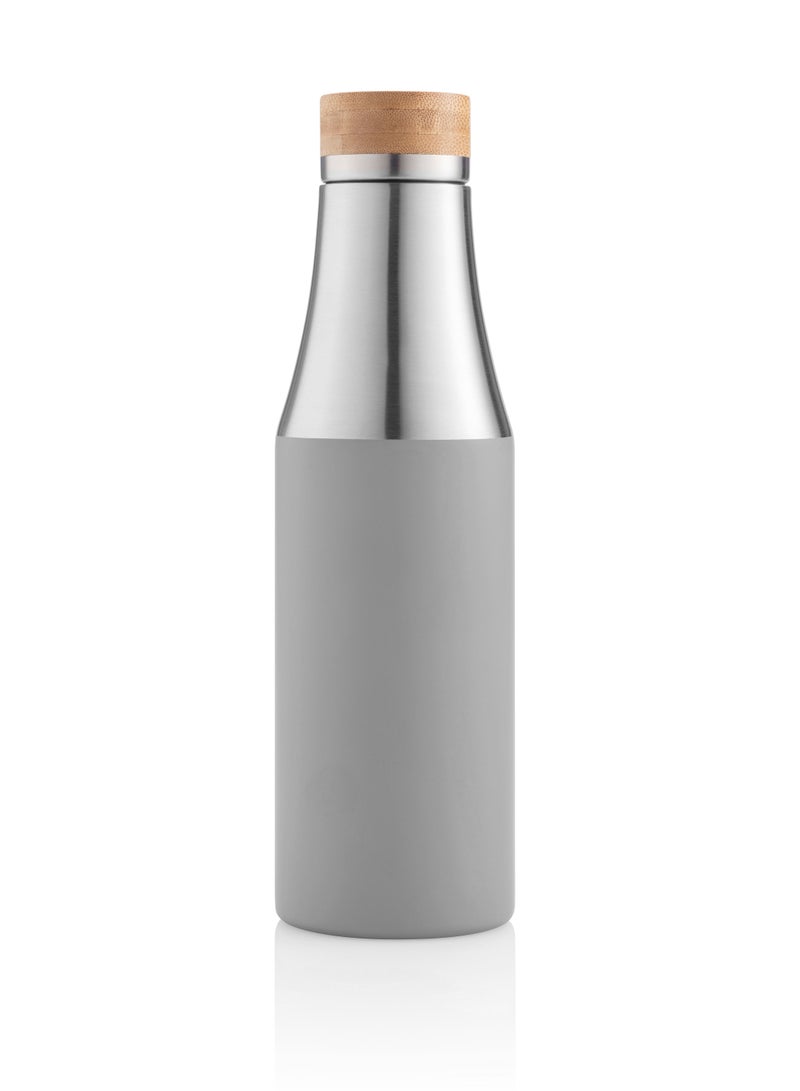 Sustainable Water Bottle with Bamboo Lid and Silicone Sleeve