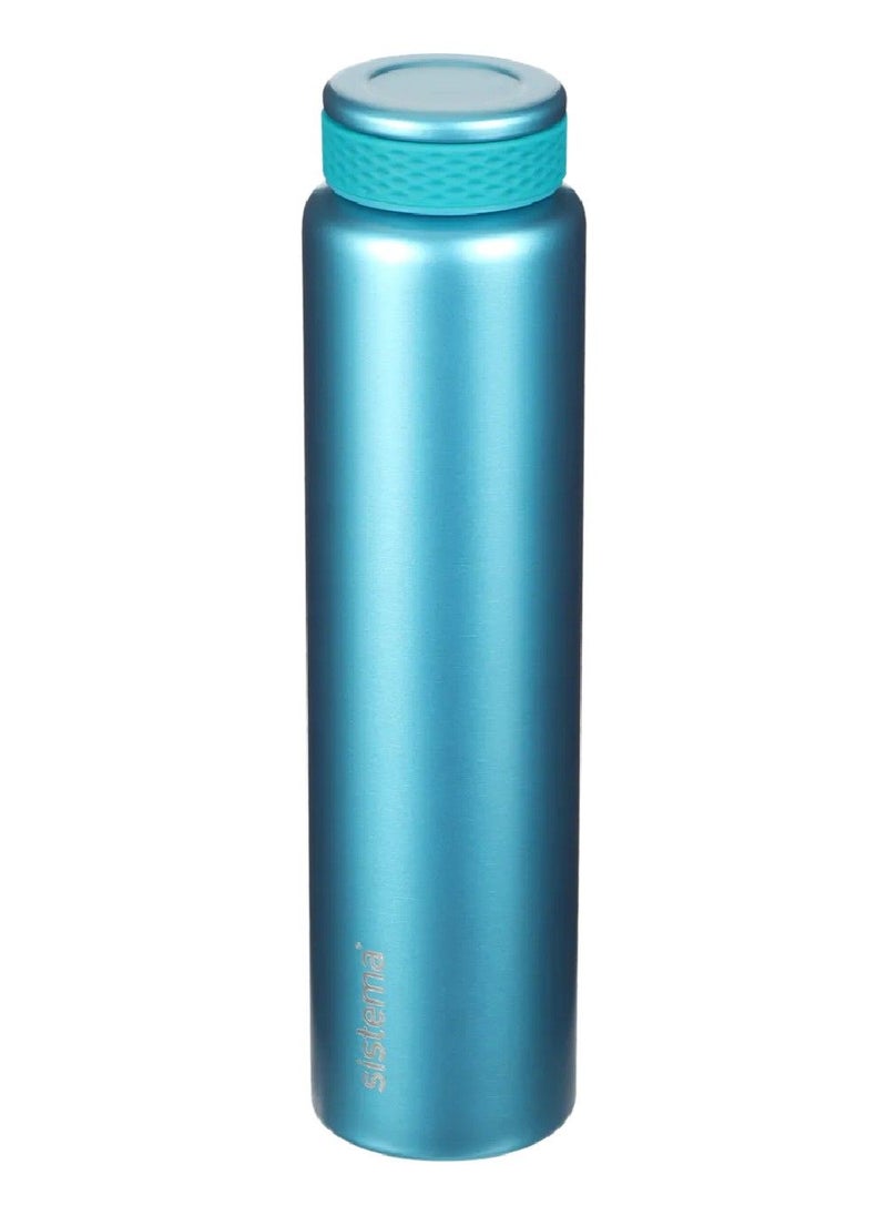 Sistema 280ML Chic Stainless-Steel Bottle, designed with double walled insulation and 100% Leak Proof to keep drinks Hot & Cool, BPA Free. Teal.