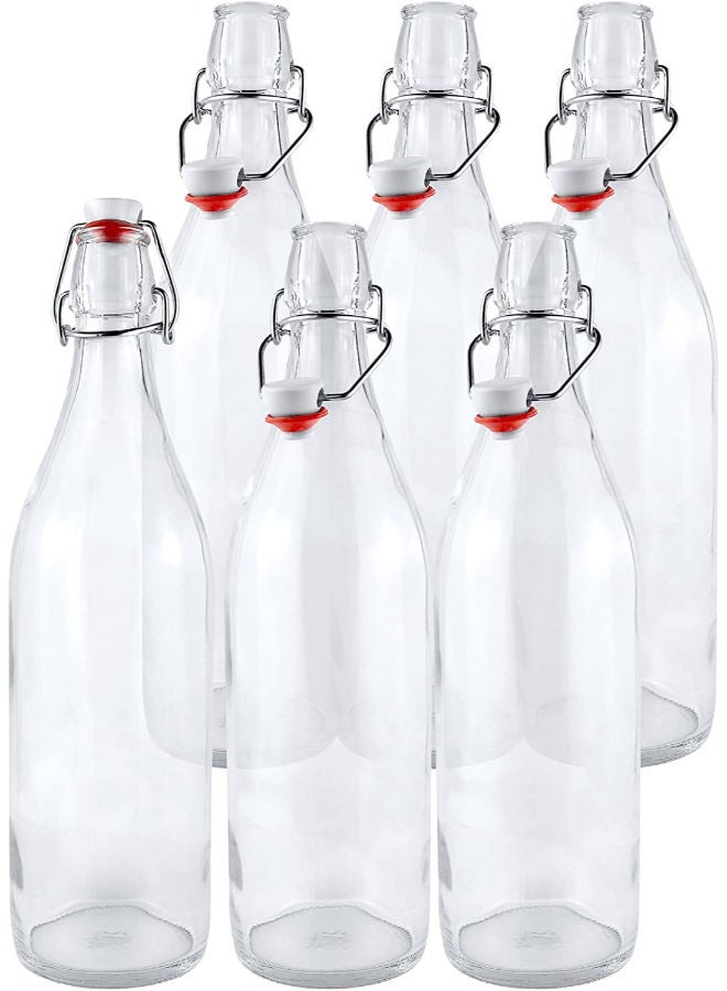 Flip Top Glass Bottle Swing Top Brewing Bottle with Stopper for Beverages