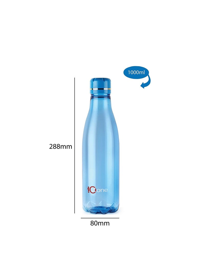 Ozone Plastic Water Bottle 1 Litre Set Of 6 Assorted