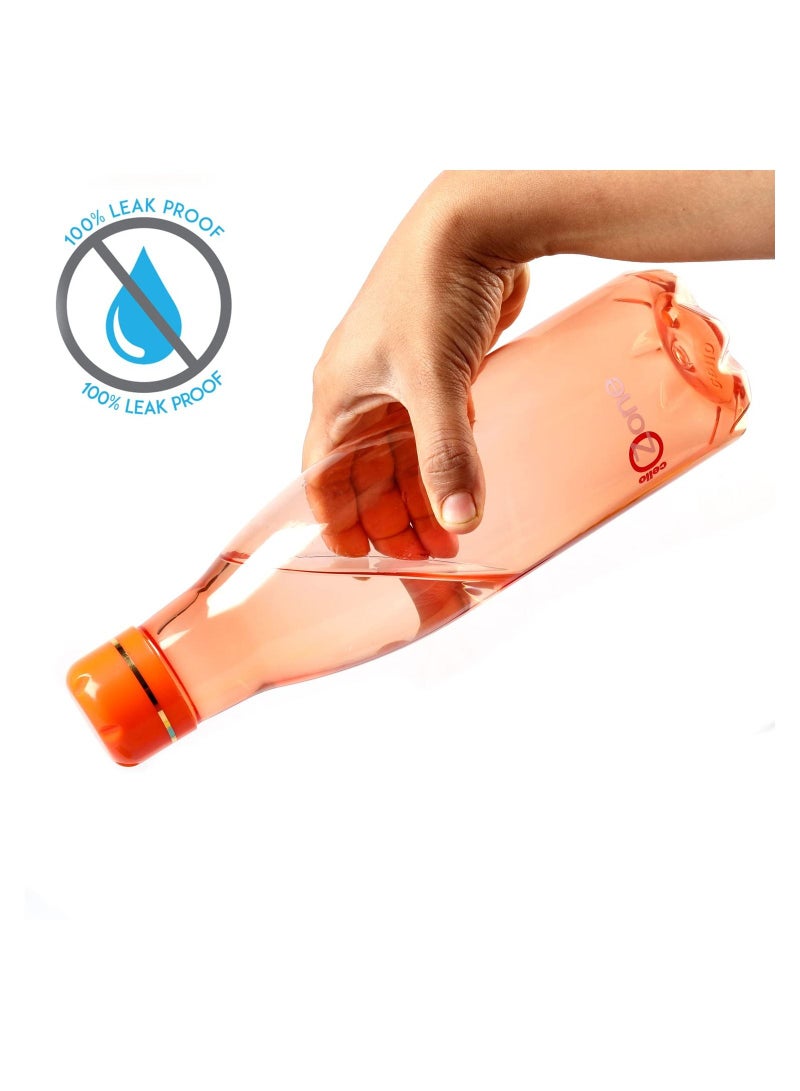 Ozone Plastic Water Bottle 1 Litre Set Of 6 Assorted