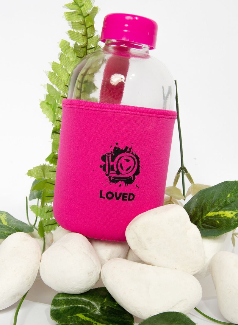 Biggdesign Moods Up Loved Neoprene Covered Glass Flask 600ml