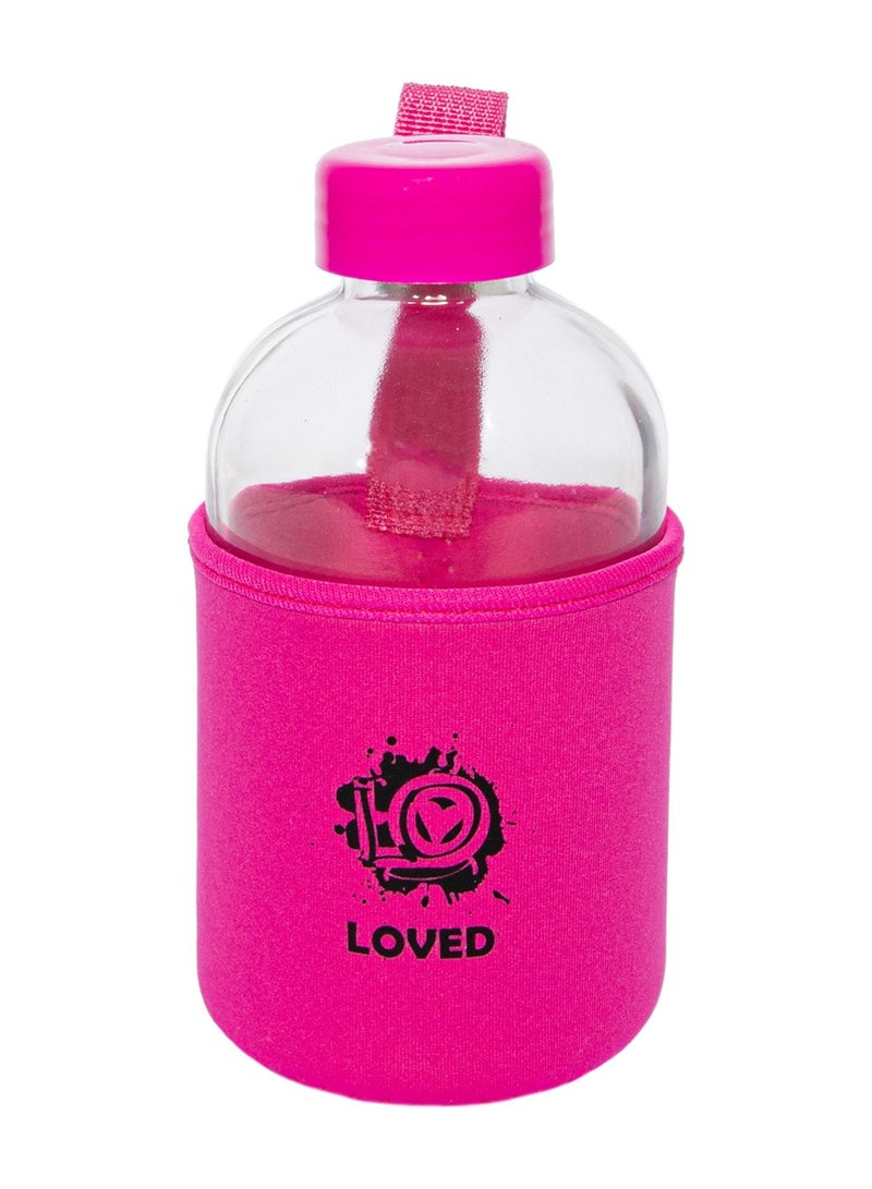 Biggdesign Moods Up Loved Neoprene Covered Glass Flask 600ml