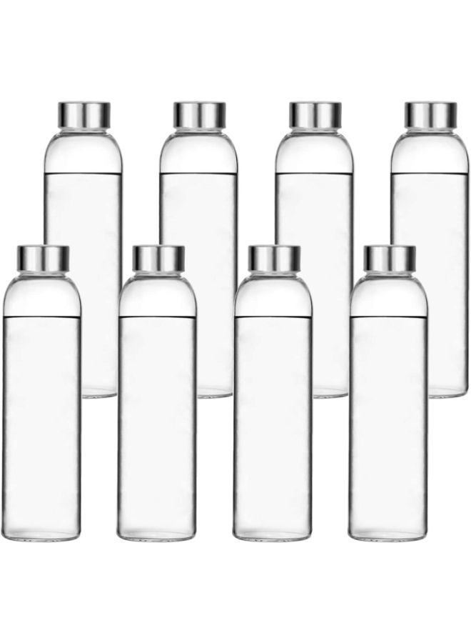 Reusable Juice Bottles Beverage Drinkware to Go Travel Bottles for Drink Sauce 8Pack