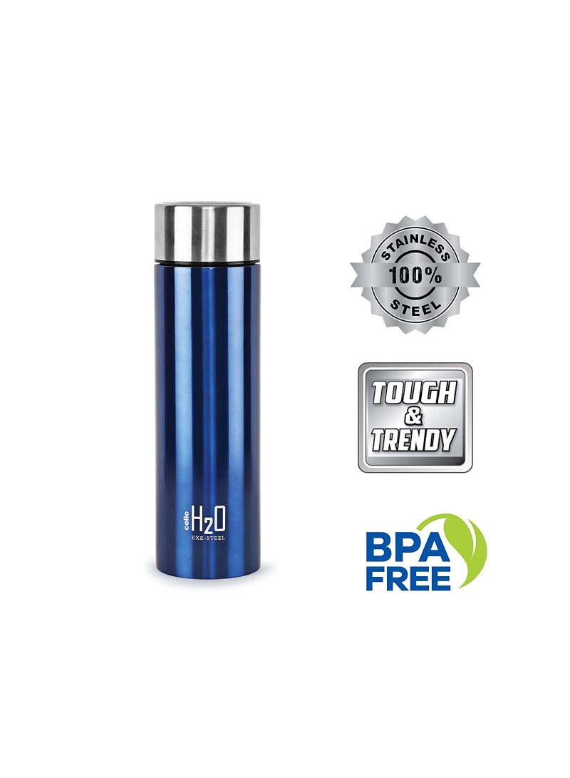 H2O Stainless Steel Water Bottle 1 Litre Blue