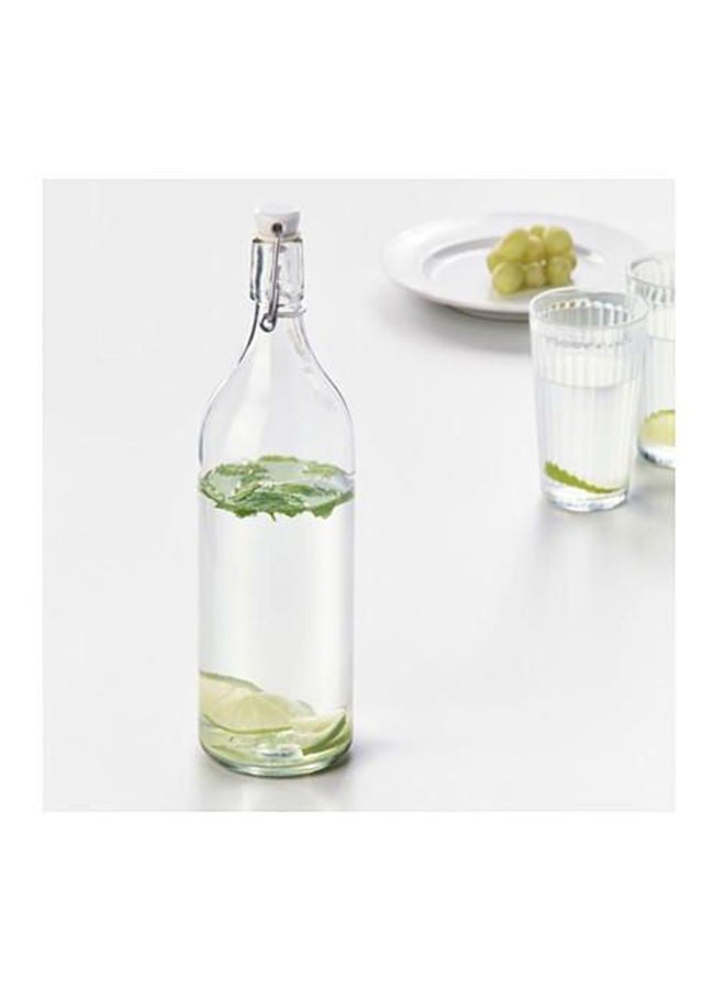 Bottle With Stopper Glass Clear