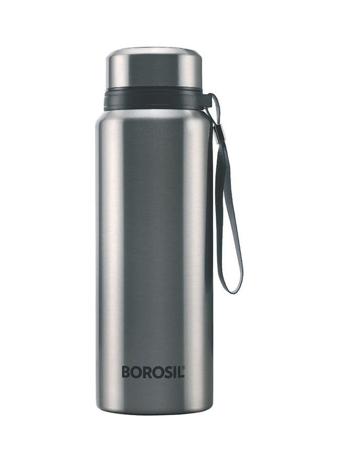 Borosil Vaccum Natural Bottle Silver 750ml
