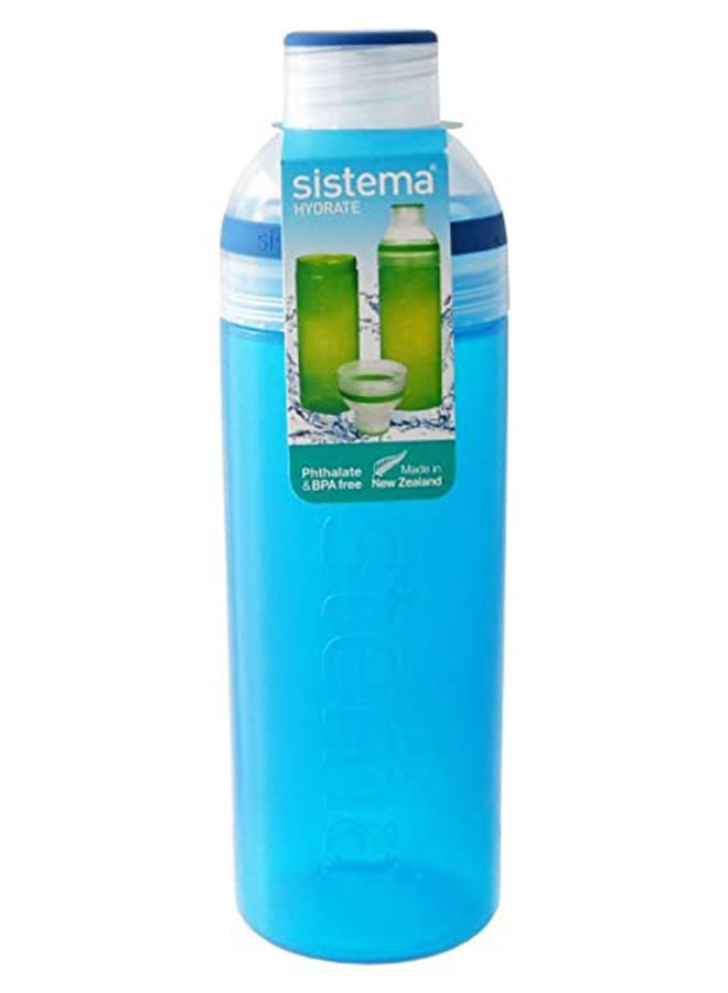 Sistema 700ML Trio Bottle, Portable with screw top Lid. Freezer, Dishwasher & Microwave safe without Lid and BPA Free. Sky Blue