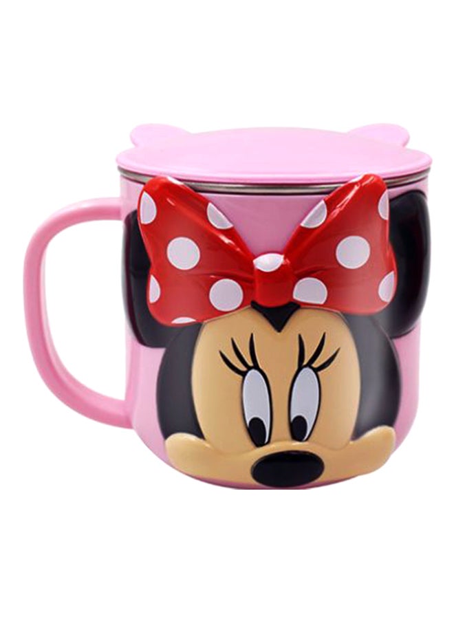 Stainless Steel Cartoon Micky Office Insulated Coffee Mug Cup Multicolour 15cm