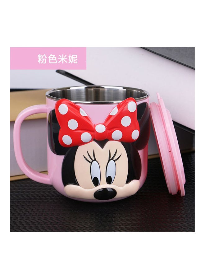 Stainless Steel Cartoon Micky Office Insulated Coffee Mug Cup Multicolour 15cm