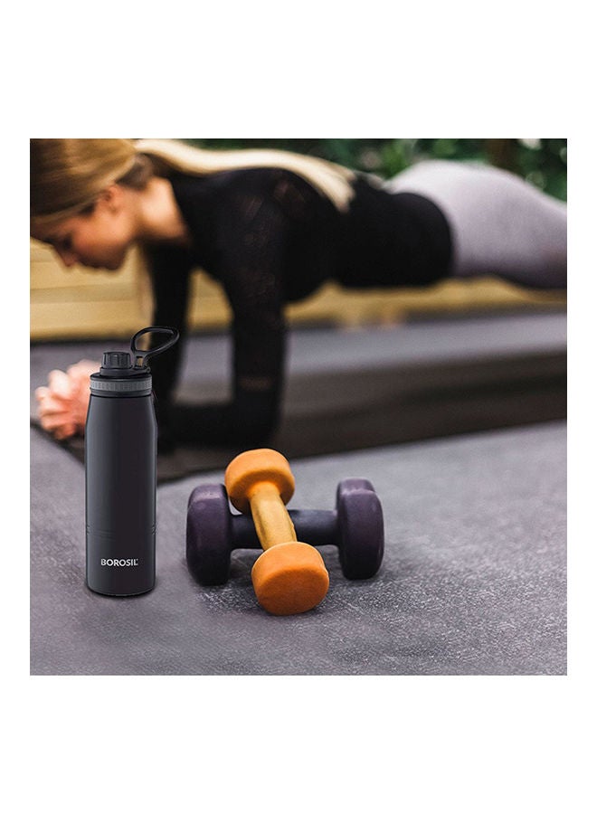 Borosil Vaccum Gosport Bottle 900Ml Black