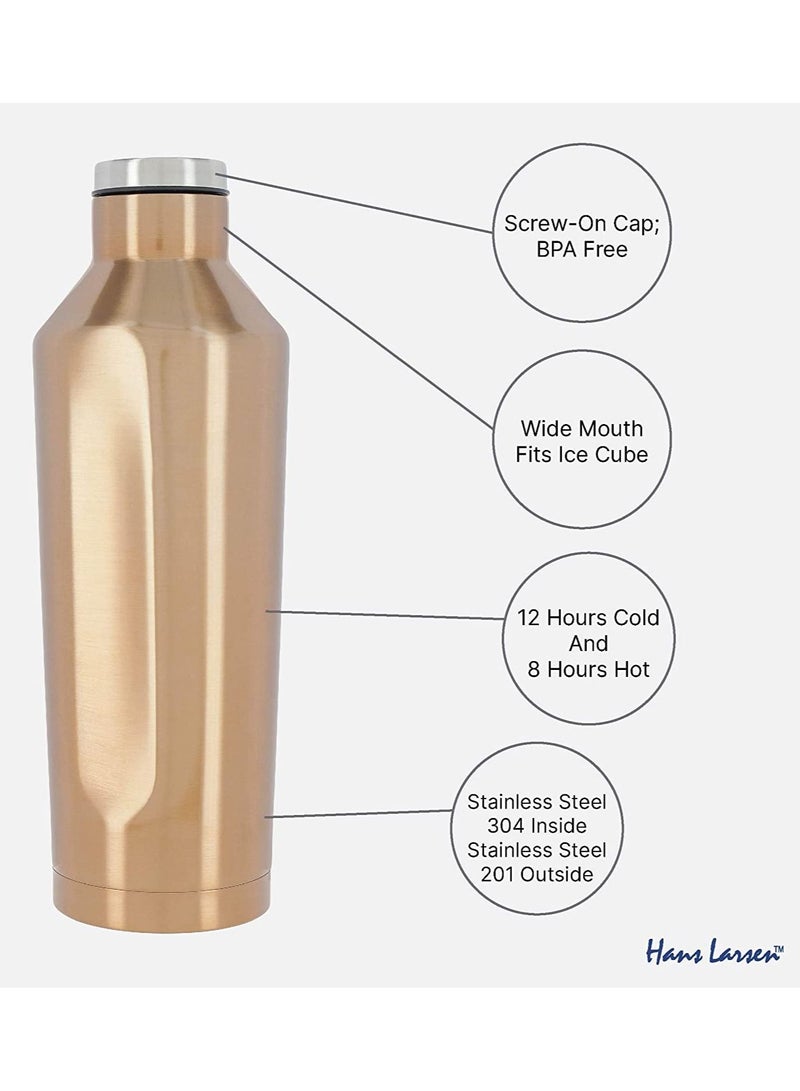 Stainless Steel Vacuum Insulated Double Walled Construction Water Bottle