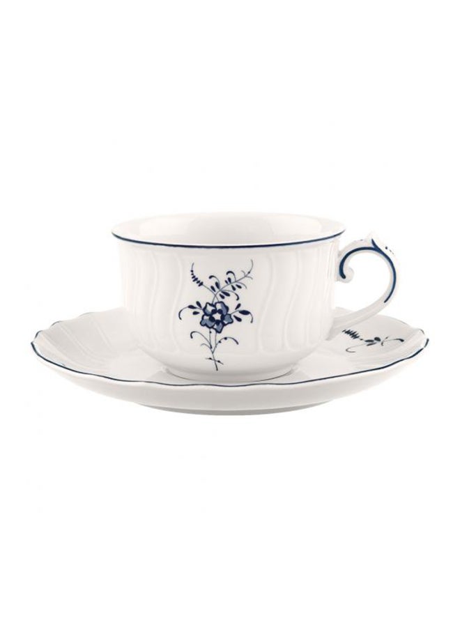 12-Piece Old Luxembourg Tea Cup And Saucer Set White/Blue