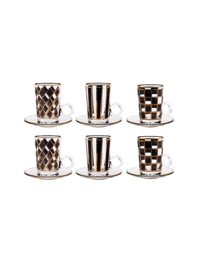 6-Piece Gambit Mixed Color Teacups