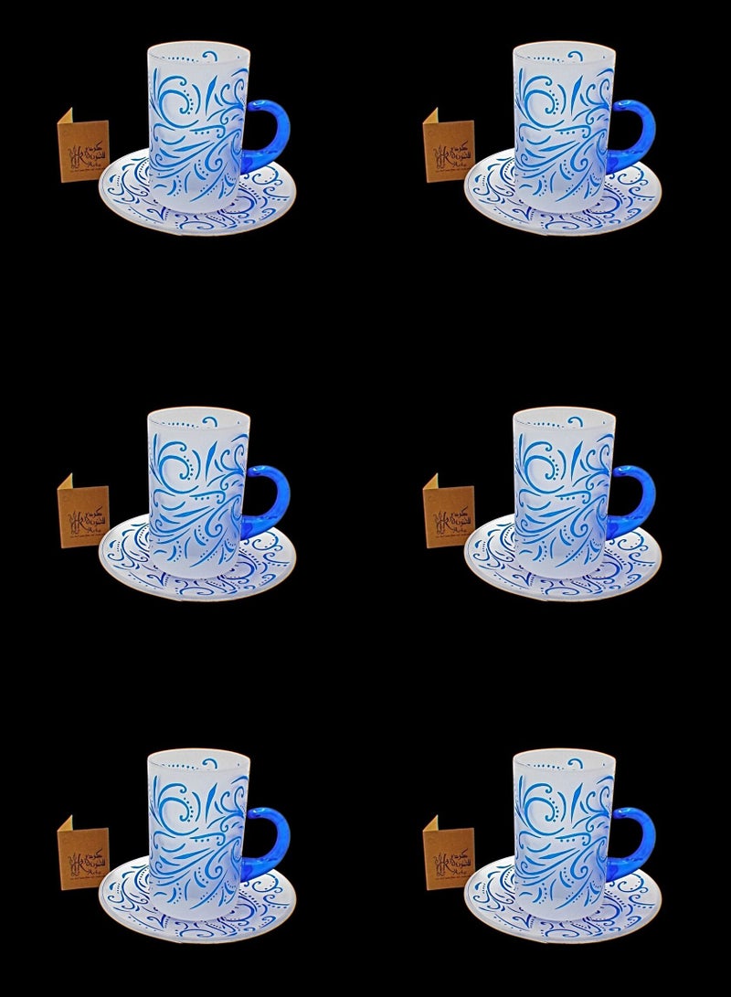 Tea cups with saucers 6 pieces