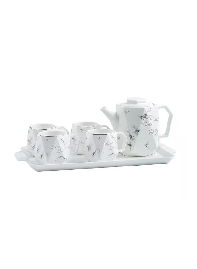Teapot Set Suit Coffee Ceramic Cup Simple Afternoon Tea Mug