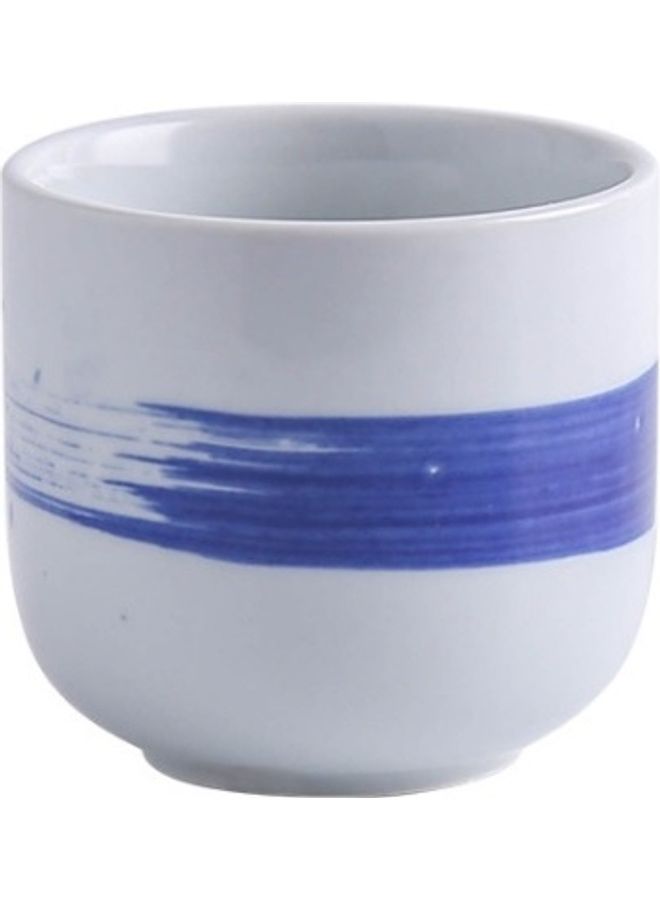 Ceramic Coffee Mug White/Blue 180ml