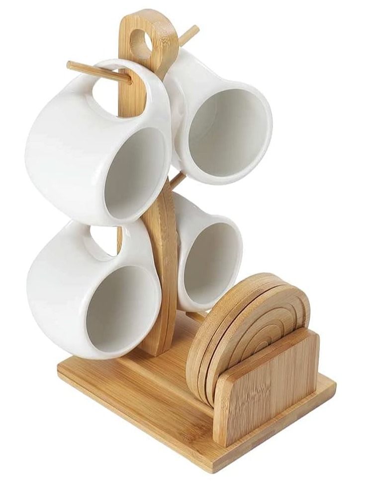 9-Piece Tree Shape Ceramic Tea Cup Set