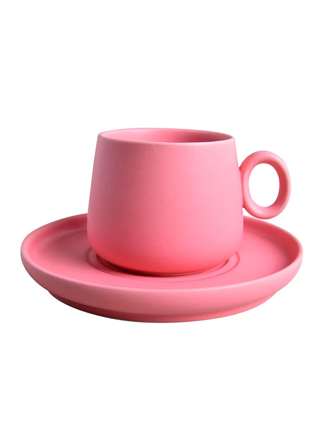 Belly Cup And Saucer Pink