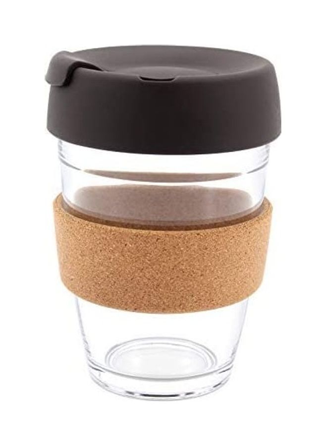 Travel Mug With Lid Clear/Brown/Black 12ounce