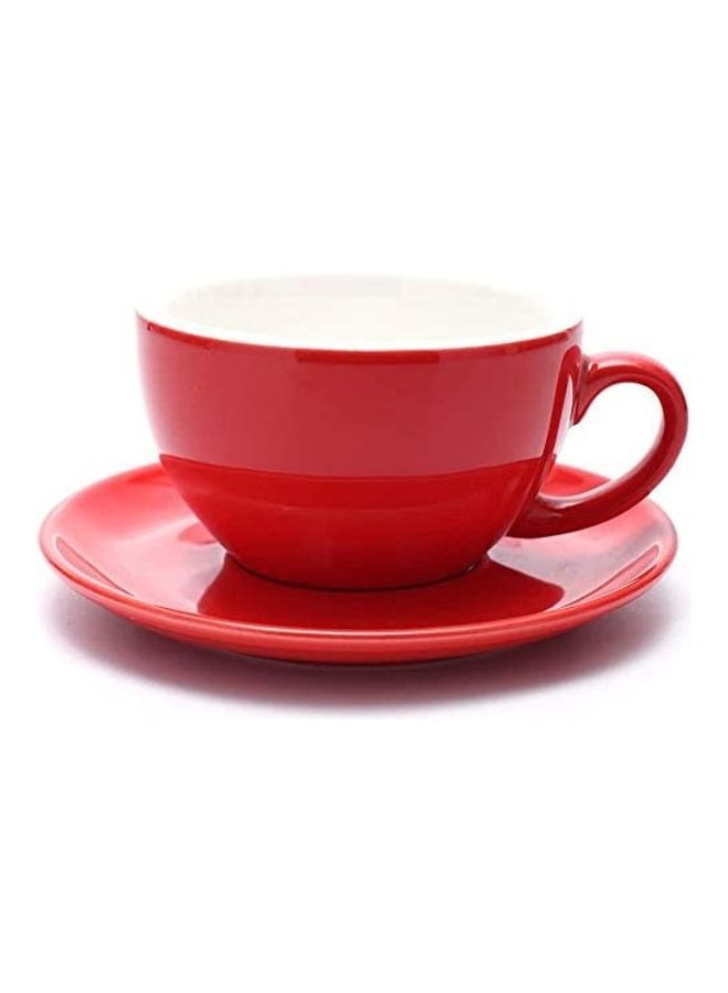 Coffee Cup And Saucer Set Red