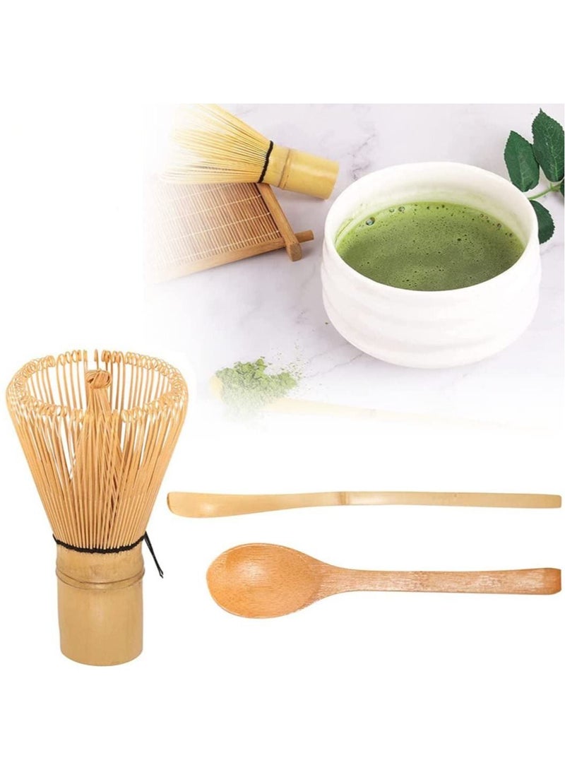 3 Piece Traditional Natural Bamboo Handmade Matcha Japanese Tea Whisk Spoon Set