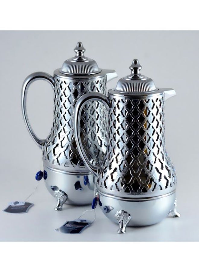 2-Piece Tea And Coffee Flask Set Silver