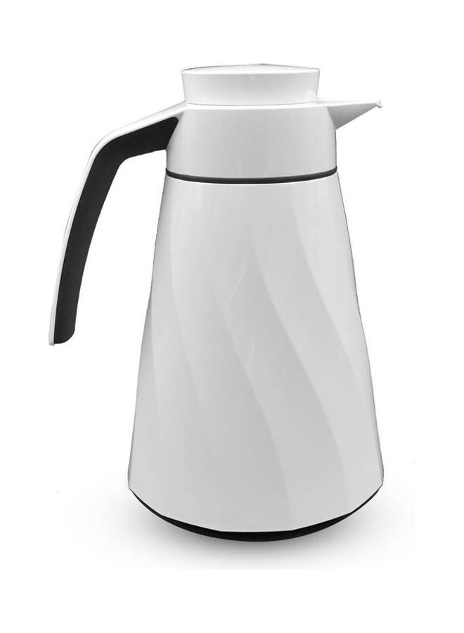 Cone Swirl Flask White