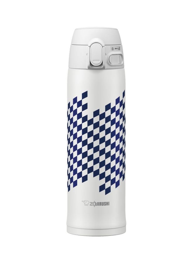 Stainless Steel Vacuum Insulated Flask White/Blue 22.5cm