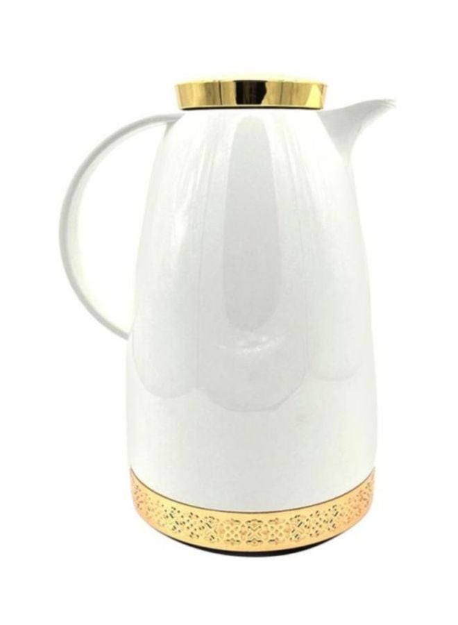 Aubrg Decor Ornament Flask White/Gold 1.8Liters