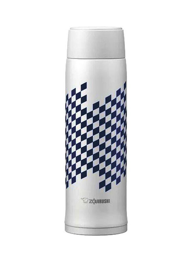 Stainless Steel Vacuum Insulated Flask White/Blue 21.5cm