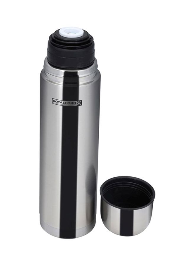 Sweat Free Leakproof Dishwasher Safe Water Bottle And Vacuum Flask Silver 1L