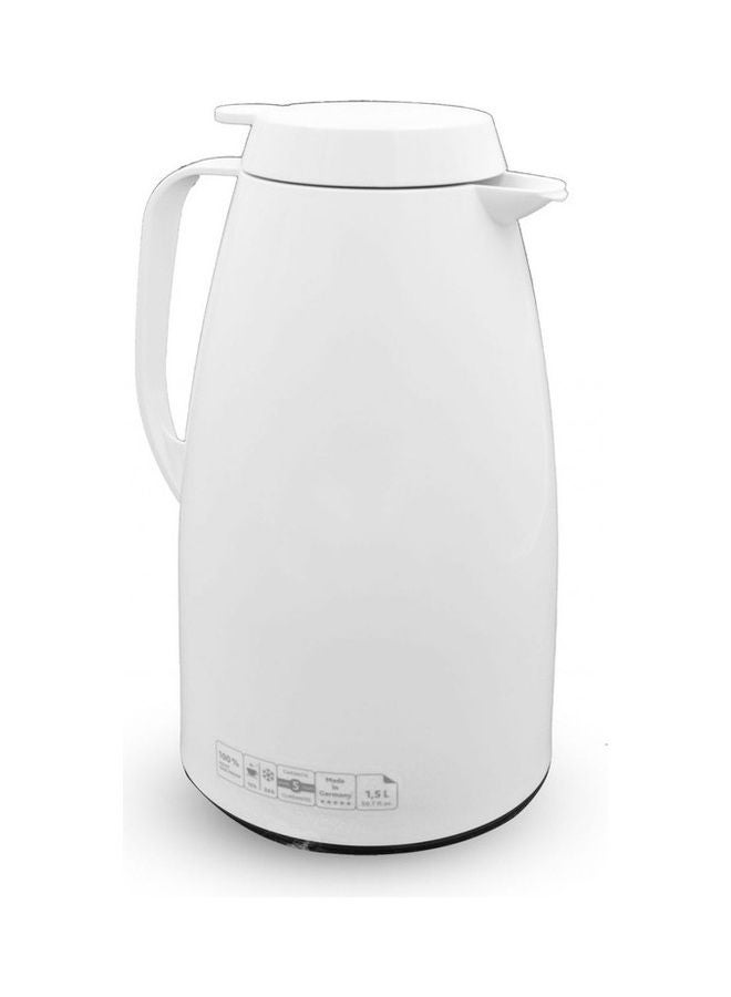 Basic Quick Tip Vacuum Flask White 1.5Liters