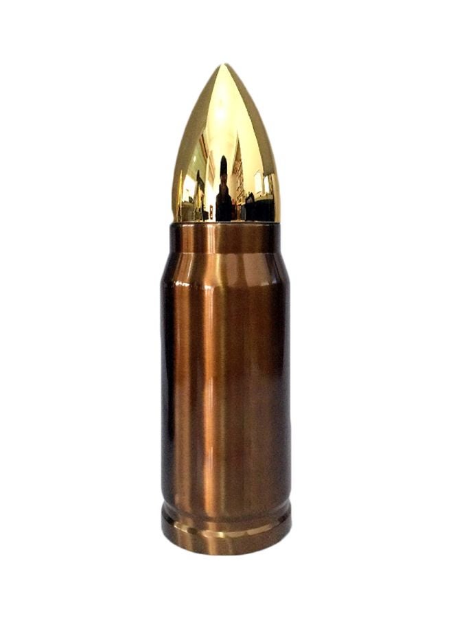 Stainless Steel Bullet Shaped Thermos Vacuum Flask Gold 350ml