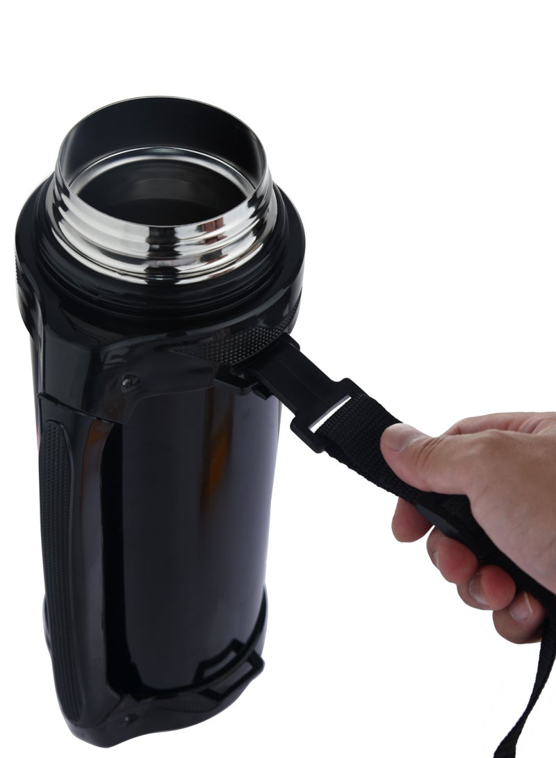 1.8L Vacuum Flask  for Hot And Cold Beverages  High Quality Stainless Steel Body with Double Wall Insulation  Unbreakable Flasks with Big Mouth for Daily Use  Portable Friendly SVF-1800