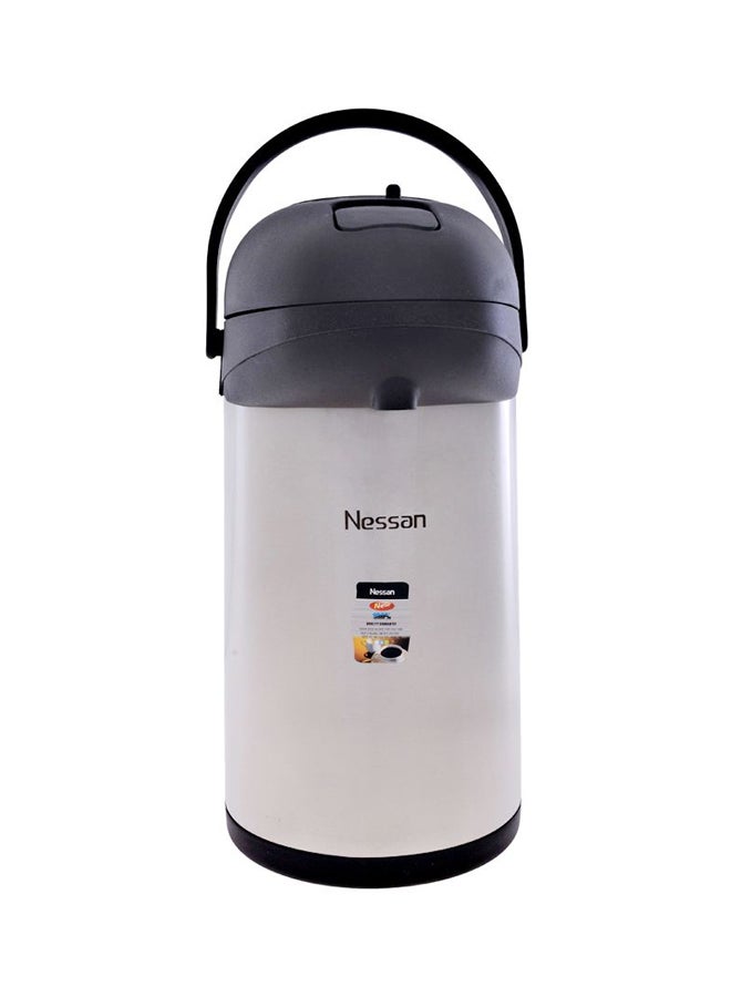 Insulated Pump Flask 3.5 L Silver/Black